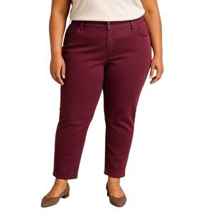 Signature By Levi Strauss & Co Modern Jegging Size 22 Wine Red Stretch Pants